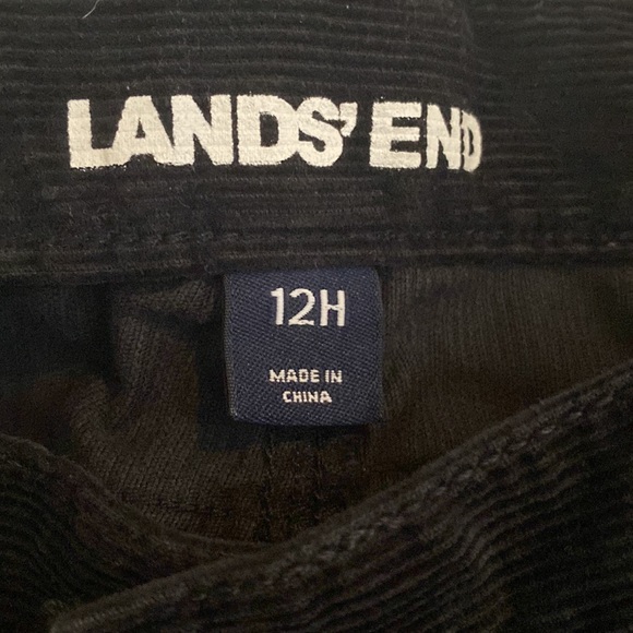 Lands End Black Boys Cords Worn Once size 12 Husky - Picture 3 of 5